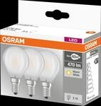 OSR 405807581939 - LED-Lampe BASE E14, 4 W, 470 lm, 2700 K, Filament, 3er-Pack