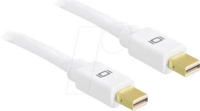 DELOCK 82794 - DisplayPort Kabel, mini DisplayPort 1.2 Stecker, 4K, 1 m, wei&szlig;