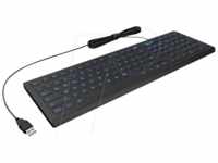 KEYSONIC 60529 - Tastatur, USB, schwarz, desinfizierbar