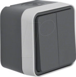 BERKER 50753515 - Serientaster, 2 Schlie&szlig;er AP W.1 grau
