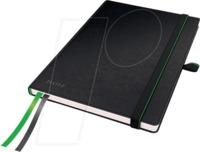 LEITZ 44780095 - Notizbuch A5 liniert, fester Einband, schwarz