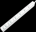 LOGILINK LPS231 - Steckdosenleiste, 6-fach EURO, schmal, 1,5 m, wei&szlig;