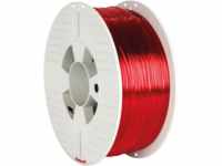 VERBATIM 55054 - PET-G Filament, rot, transparent, 1,75 mm, 1 kg