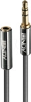 LINDY 35326 - Audio Kabel, 3,5 mm 3-Pin Klinke, Stecker/Kupplung 0,5 m