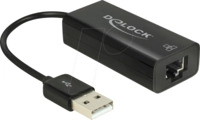 DELOCK 62595 - Netzwerkkarte, USB 2.0, Fast Ethernet, 1x RJ45