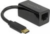 DELOCK 65904 - Adapter USB 3.0 Type-C™>1x LAN RJ45 kompakt schwarz