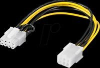 GOOBAY 93635 - Kabel Grafik 8 Pin PCIe St. > 6 Pin PCIe Bu., 20 cm