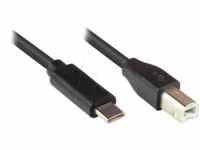GC 2510-CB005 - USB 2.0 Kabel, C Stecker auf B Stecker, 0,5 m