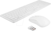 DELOCK 12703 - Tastatur-/Maus-Kombination, Funk, wei&szlig;