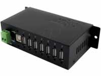 EXSYS EX1177HMVS - USB 2.0 7-Port Industrie-Hub, 15kV ESD, Din-Rail