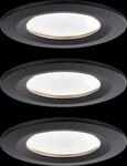 PLM 94473 - Einbauleuchte Nova Coin, 3x 6,5 W, 460 lm, 2700 K, schwarz matt,