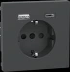 ME MEG2367-6034 - Schutzkontakt-Steckdose, USB Ladeger&auml;t, Anthrazit, System Design