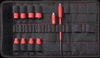 WIHA 43466 - Steckschl&uuml;sseleinsatz 1/4" Set TorqueVario&reg;-S electric, 10-teili