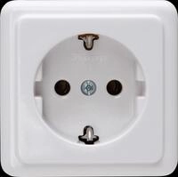 EL AP 101802000 - STANDARD - Schutzkontakt-Steckdose, arktiswei&szlig;