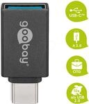 GOOBAY 56621 - USB C Stecker auf USB 3.0 A Buchse, grau