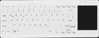 AK-C4412FGUSWGE - Tastatur, USB, IP68, desinfizierbar, mit Touchpad, wei&szlig;, DE