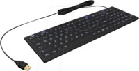 KEYSONIC 60885 - Tastatur, USB, Hygiene, schwarz