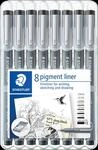 STAEDTLER 308SB8 - Pigment Liner, mit 8 Strichbreiten