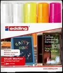 EDDING 4090/5S - Kreidemarker, 4 mm - 15 mm, sortiert, 5er Pack