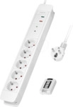 LOGILINK LPS402 - Steckdosenleiste, 5-fach, mit Fernbedienung, 1,5 m, wei&szlig;