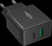 ANS 1001-0109 - USB-C(-PD)-Ladeger&auml;t, 18 W, 5 - 12 V, 3000 mA, 2-Port, schwarz