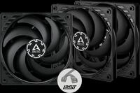 ARCTIC 03888 - Arctic Geh&auml;usel&uuml;fter P12 Slim PWM PST Black, 120mm, 3er Pack