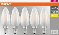 OSR 405807509068 - LED-Lampe BASE E14, 4 W, 470 lm, 2700 K, Filament, 5er-Pack