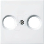 EL BJ 2531-914 - Zentralscheibe balance&reg; SI f&uuml;r 2x Koaxial-Anschl&uuml;sse, alpinwei&szlig;