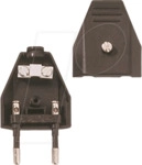 BACH 900.002 - Euroflachstecker,Typ F - CEE 7/16, 2,5 A, schwarz