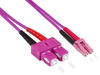 GC LW-802LS4 - Patchkabel LWL Duplex OM4 50/125µ LC/SC, 2m, violett