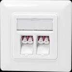 LOGILINK NK4024 - Modulare Wanddose f&uuml;r Glasfaser mit LC-Duplex-Stecker
