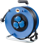 AS-SCHWABE 10231 - Kabeltrommel mit Schutzkontaktstecker, blau, 25 m