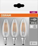 OSR 405807581971 - LED-Lampe BASE E14, 4 W, 470 lm, 4000 K, Filament, 3er-Pack