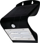 BLULAXA 48636 - LED-Solarleuchte, Strahler, mit Bewegungsmelder, 3,2 W, schwarz,