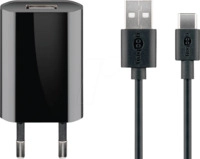 GOOBAY 45293 - USB-Ladeger&auml;t, 5 V, 1 A, USB-C, schwarz