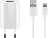 GOOBAY 45300 - USB-Ladeger&auml;t, 5 V, 1 A, USB-C, wei&szlig;