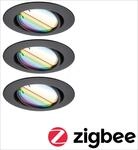 PLM 92468 - Einbauleuchte Base Coin, 4,9 W, 420 lm, RGBW, 20&deg;, Zigbee, 3er-S