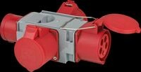 BRE 1081670 - Kreuzverteiler 1x CEE Stecker 400V/32A & 3x CEE Steckdosen 400V/