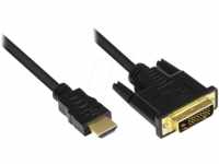 GC M0009 - Adapter, HDMI A Stecker auf DVI D Stecker, 1,5 m