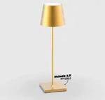 Sigor Nuindie Akku-Tischleuchte metallic, kabellos, dimmbar, bis zu 17h Laufzeit -