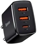 Baseus Netzteil &ndash; 2x USB-A + 1x USB-C Ladeger&auml;t f&uuml;r Smartphones und andere