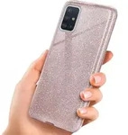 Samsung Galaxy A51 H&uuml;lle Glitzer Ros&eacute;gold &ndash; ONEFLOW Glitter Case, 3in1...