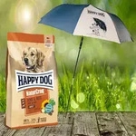 Happy Dog Premium NaturCroq Rind und Reis 15 kg + HD / HC XXL Sonnen- und Regenschirm