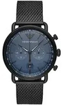 Emporio Armani Herren Chronograph Quarz Uhr mit Edelstahl Armband AR11201
