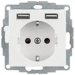 Berker S.1/B.3/B.7 Schuko Steckdose, 2fach USB Typ A-A, 2,4A, erh....