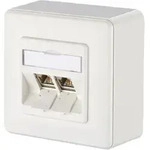 METZ Datendose E-DAT modul 2 Port AP Cat.6A reinwei&szlig;