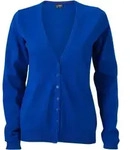 James & Nicholson Damen V-Ausschnitt Cardigan JN660 royal XS