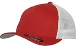 FLEXFIT Unisex Flexfit Mesh Trucker Kappe Netz Cap 6511CF/6511M/6511T red/white L/XL