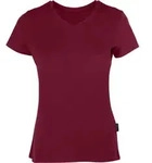 HRM Damen T-Shirt 'Luxus V-Ausschnitt' 202 bordeaux XS