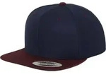 FLEXFIT Unisex 6-Panel Snapback Kappe Flache Cap 6089MT navy/maroon one size